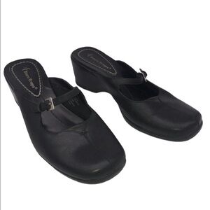 BARETRAPS Black Leather Mary Jane Mule Size 8.5 M